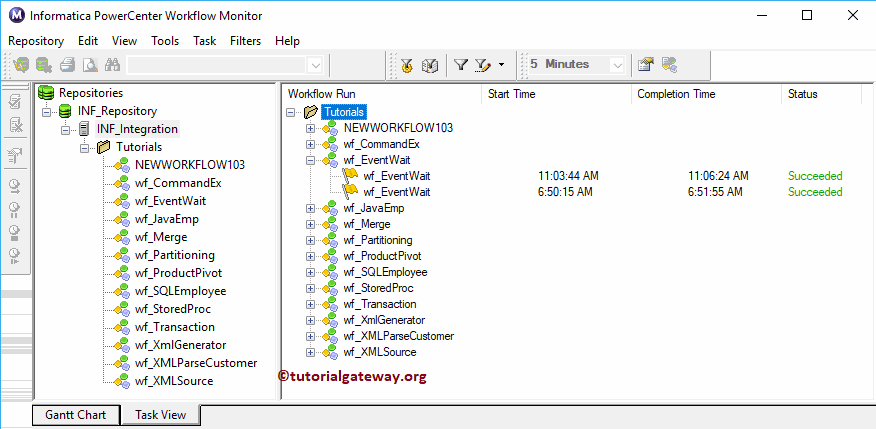 Informatica Workflow Monitor 6